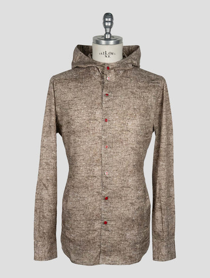 Kiton Brown Cotton Shirt Mariano