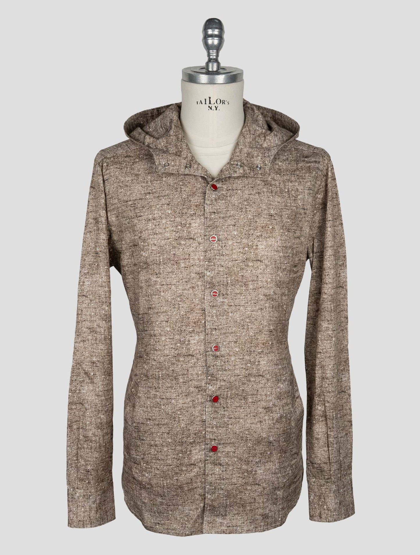 Kiton Brown Cotton Shirt Mariano