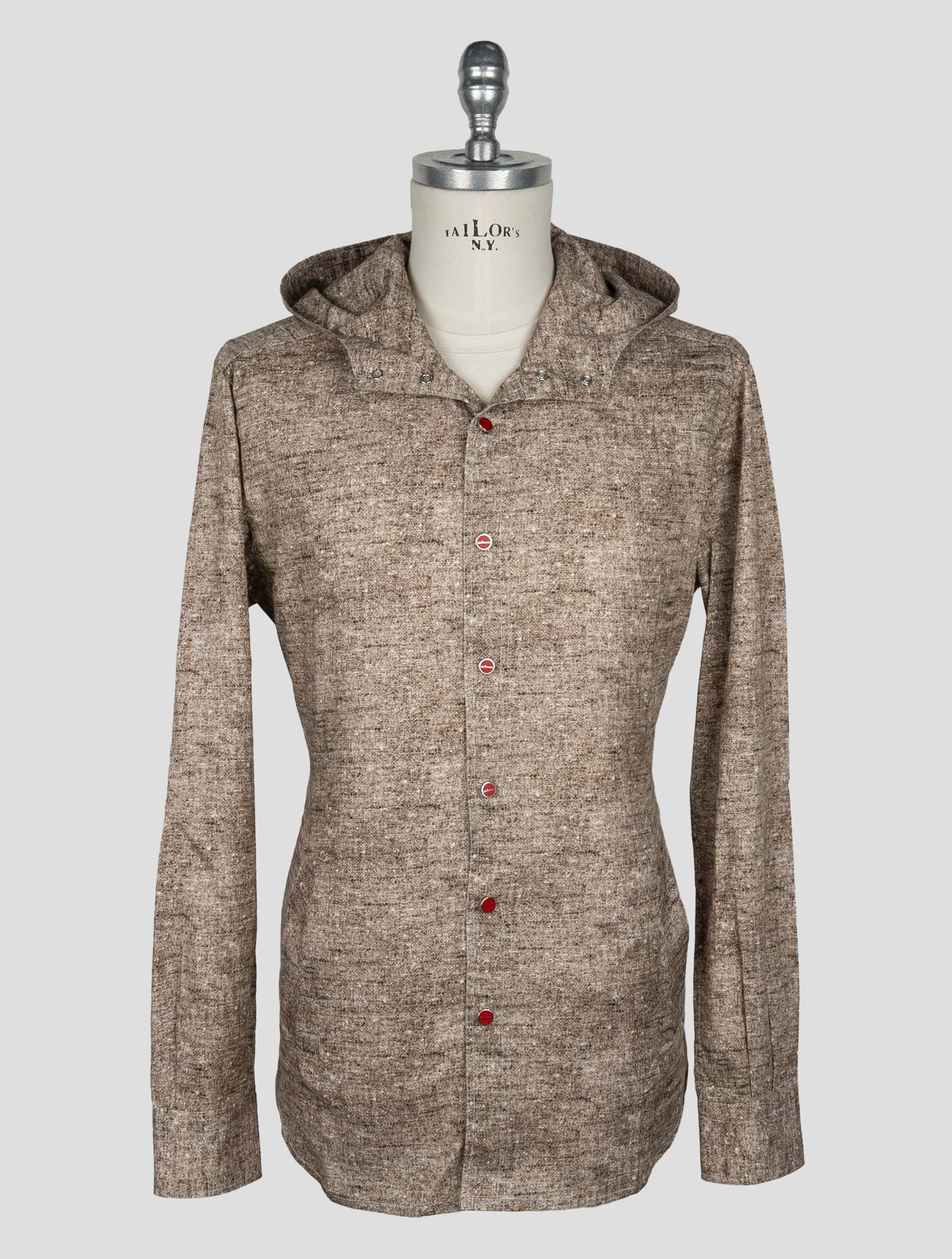 Kiton Brown Cotton Shirt Mariano