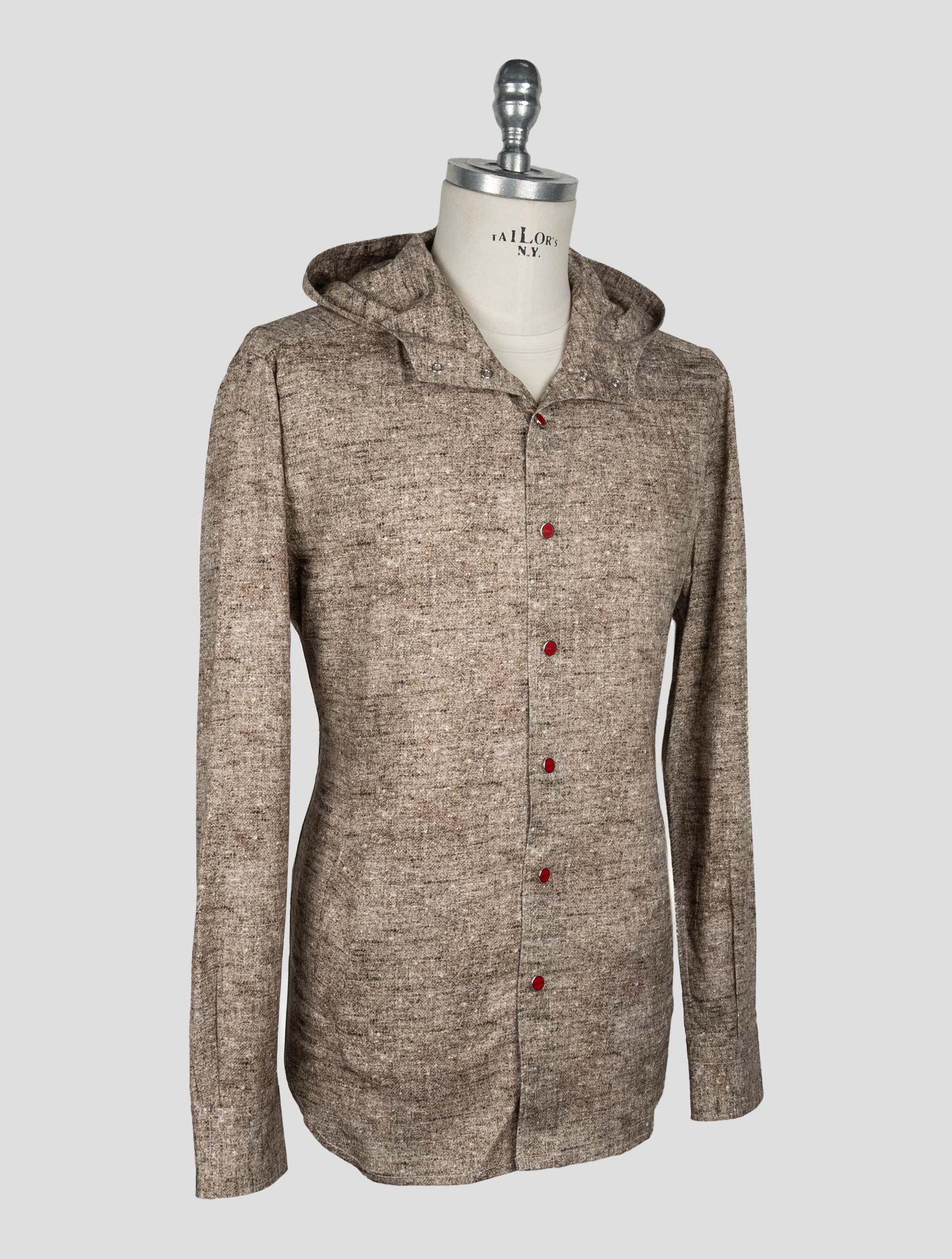 Kiton Brown Cotton Shirt Mariano