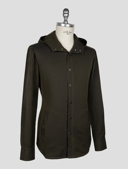 Kiton Dark Green Cotton Shirt Mariano