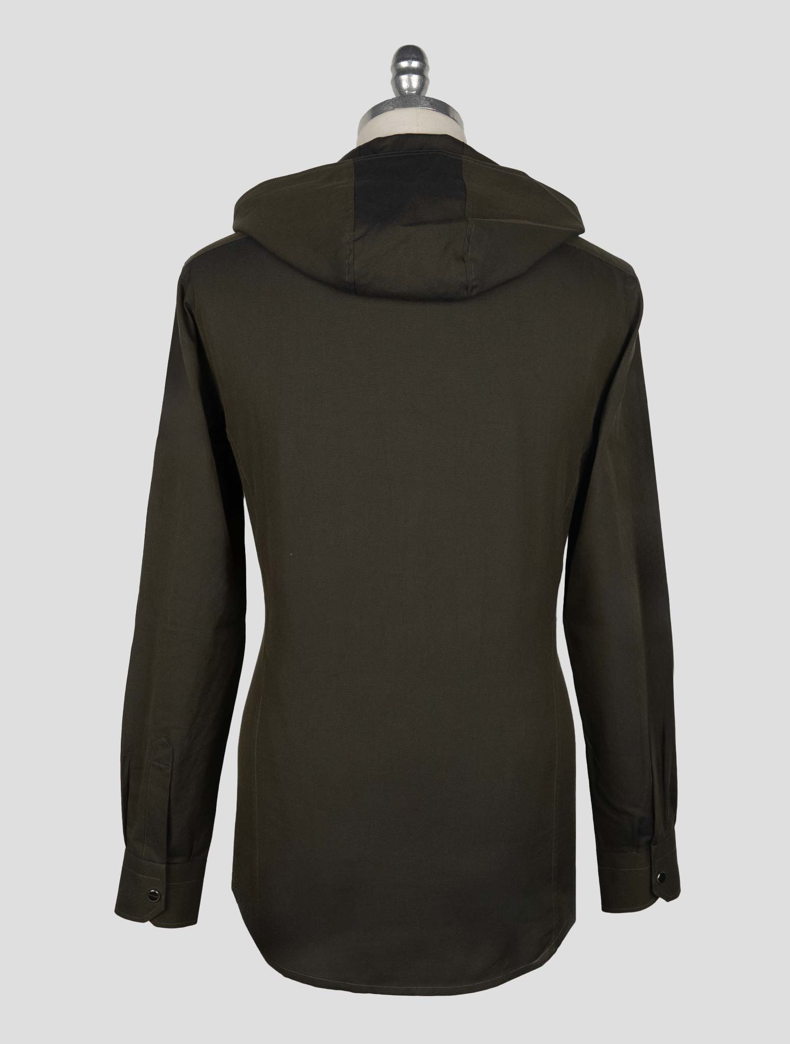 Kiton Dark Green Cotton Shirt Mariano