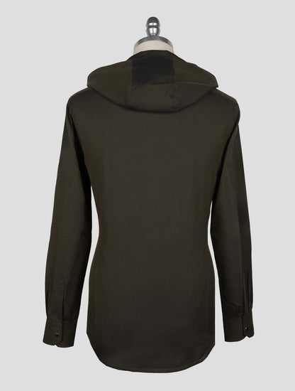 Kiton Dark Green Cotton Shirt Mariano