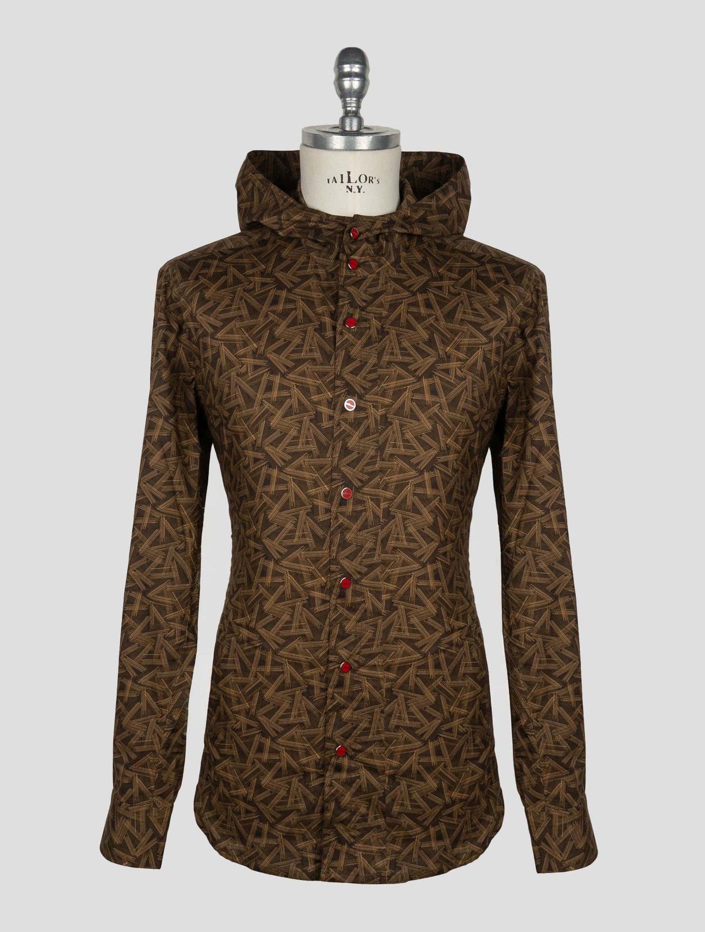 Kiton Brown Cotton Ea Shirt Mariano