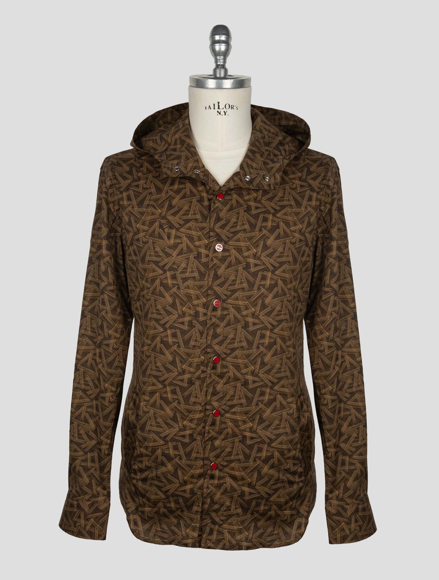 Kiton Brown Cotton Ea Shirt Mariano