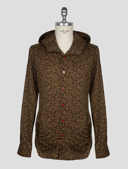 Kiton Brown Cotton Ea Shirt Mariano