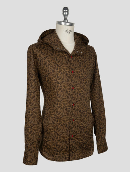 Kiton Brown Cotton Ea Shirt Mariano