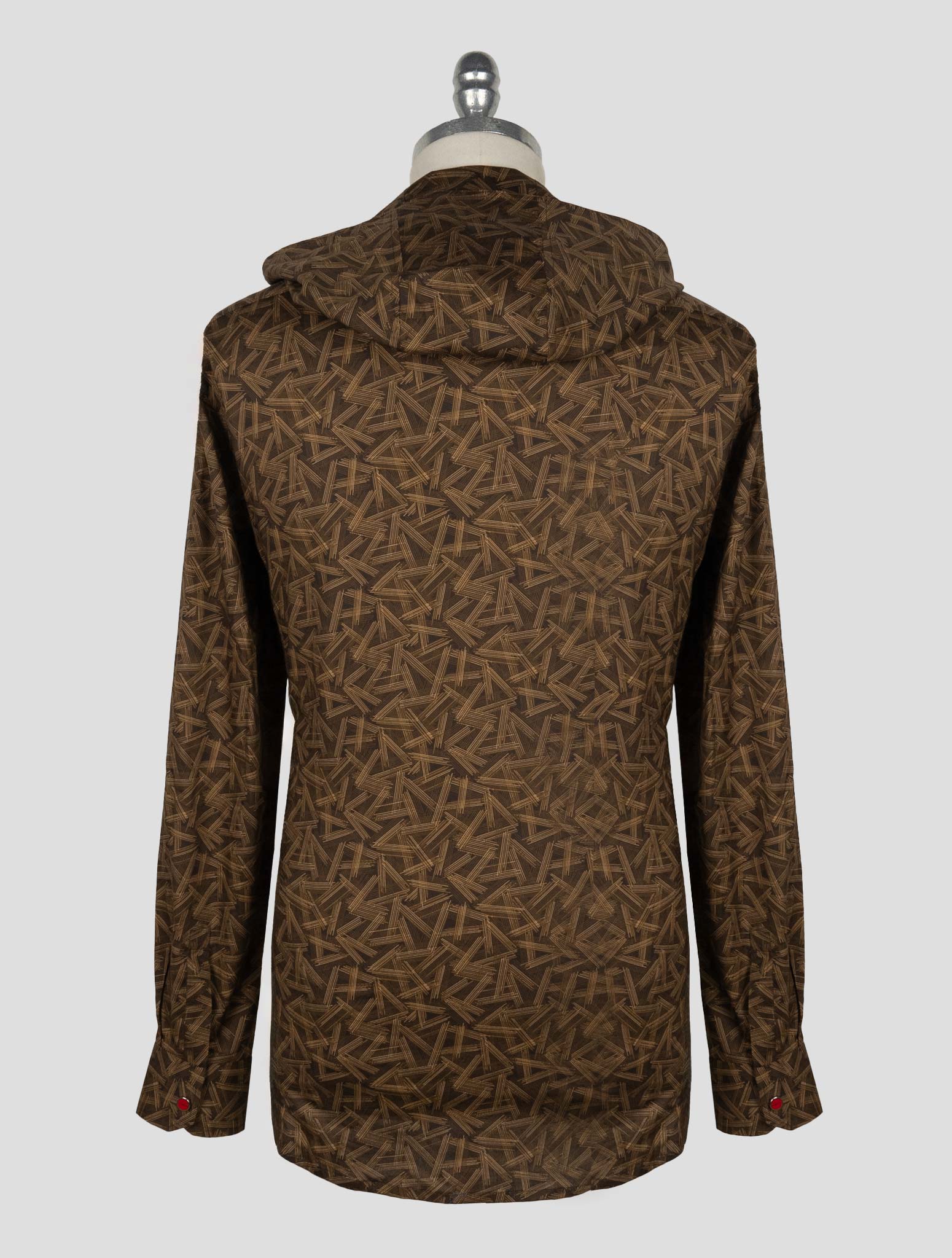 Kiton Brown Cotton Ea Shirt Mariano
