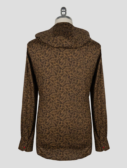 Kiton Brown Cotton Ea Shirt Mariano