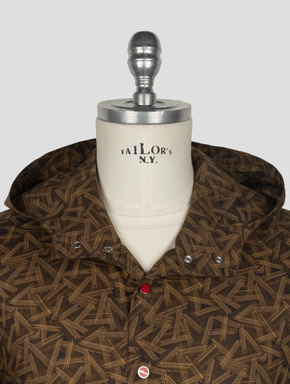 Kiton Brown Cotton Ea Shirt Mariano