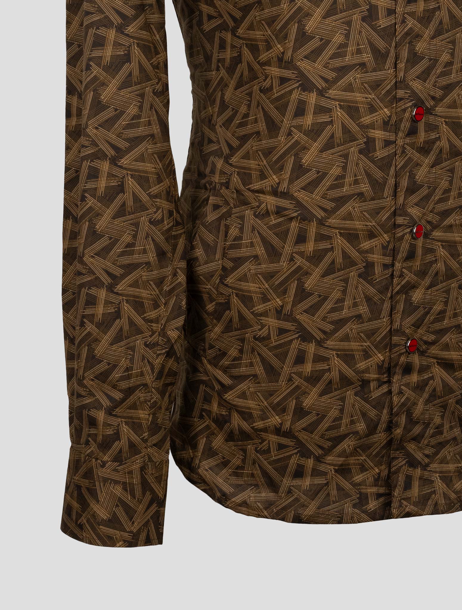 Kiton Brown Cotton Ea Shirt Mariano