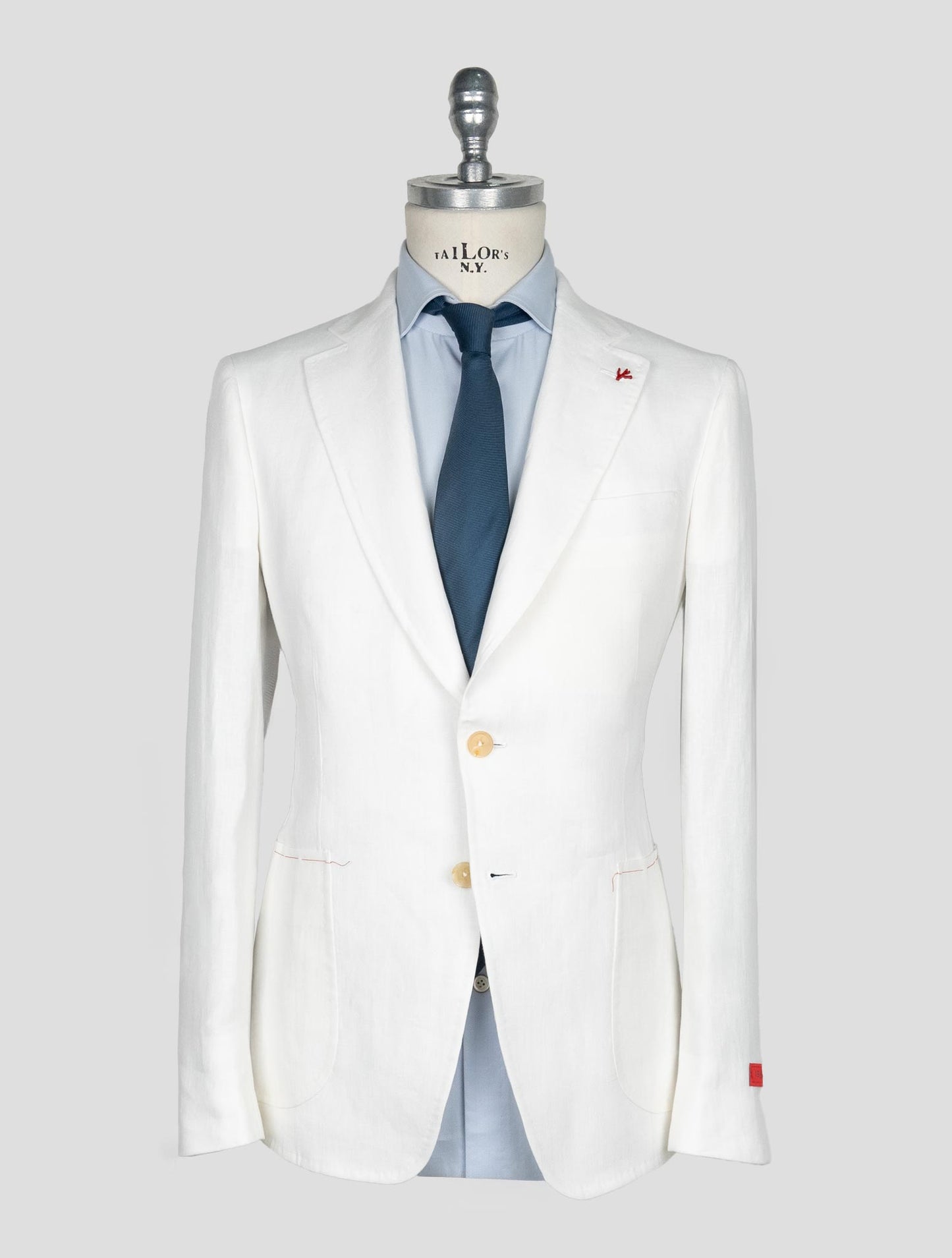 Isaia White Linen Suit
