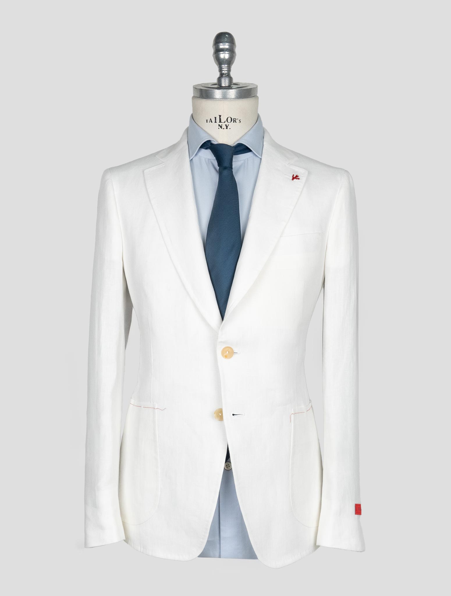 Isaia White Linen Suit
