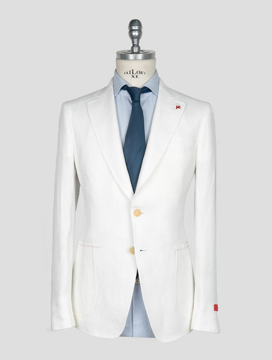 Isaia White Linen Suit