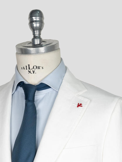 Isaia White Linen Suit