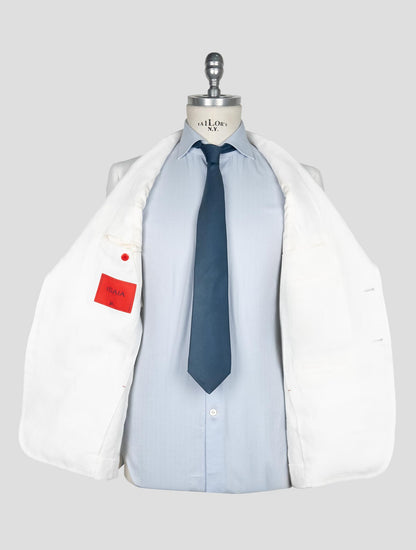 Isaia White Linen Suit