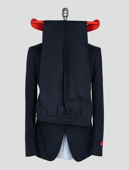 Isaia Blue Navy Linen Suit