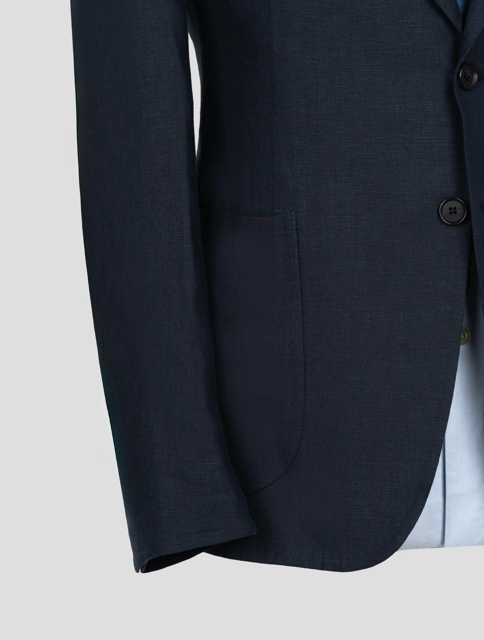 Isaia Blue Navy Linen Suit
