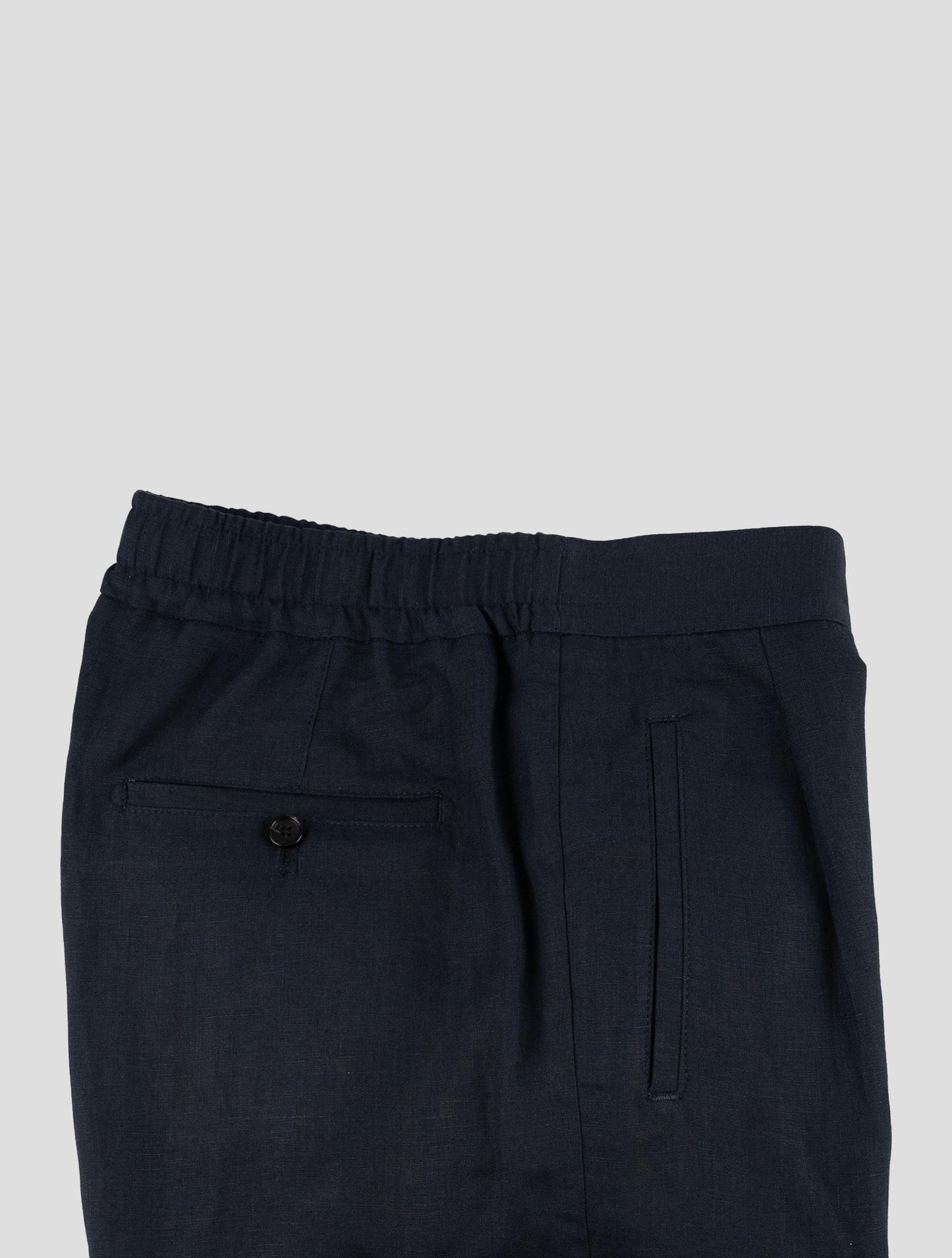 Isaia Blue Navy Linen Cargo Pants