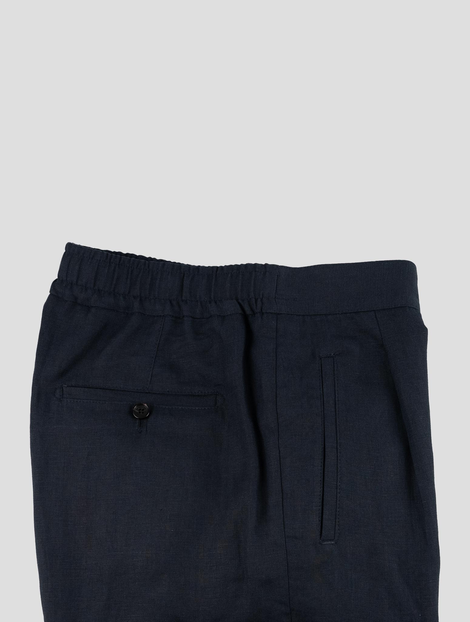 Isaia Blue Navy Linen Cargo Pants