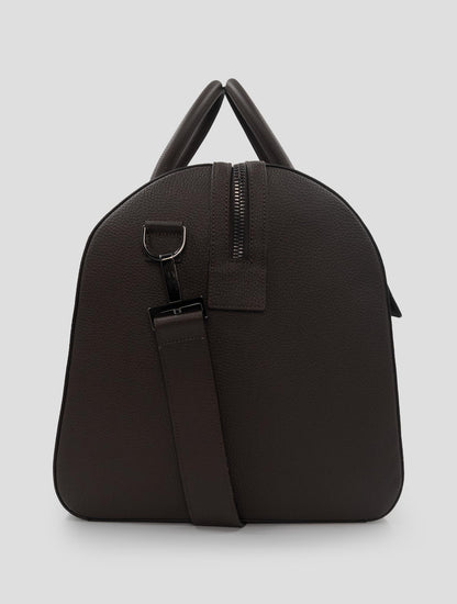 Isaia Brown Leather Travel bag