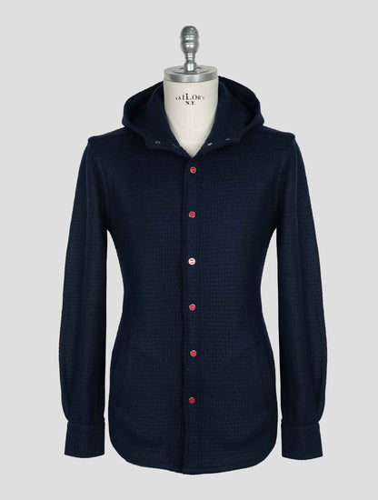 Kiton Blue Wool Pa Shirt Mariano