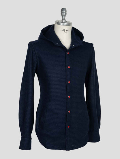 Kiton Blue Wool Pa Shirt Mariano