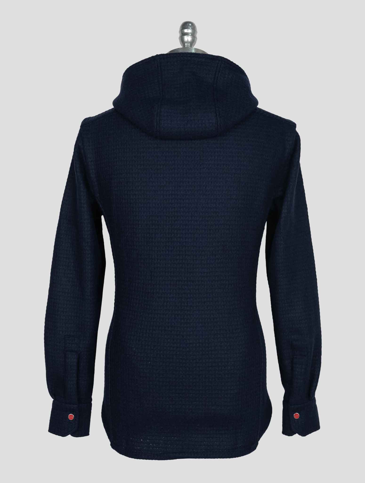 Kiton Blue Wool Pa Shirt Mariano