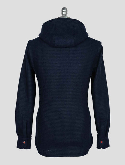 Kiton Blue Wool Pa Shirt Mariano
