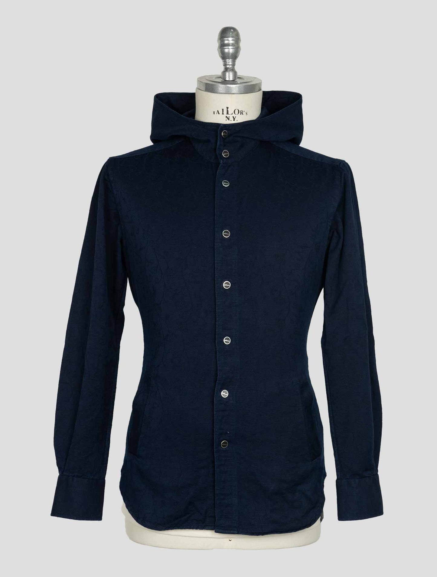 Kiton Blue Cotton Shirt Mariano