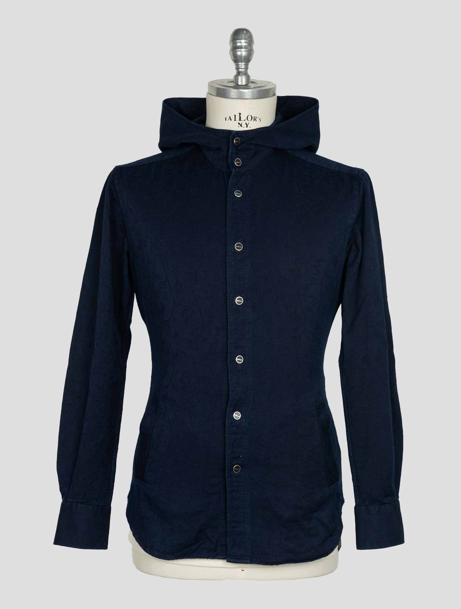 Kiton Blue Cotton Shirt Mariano