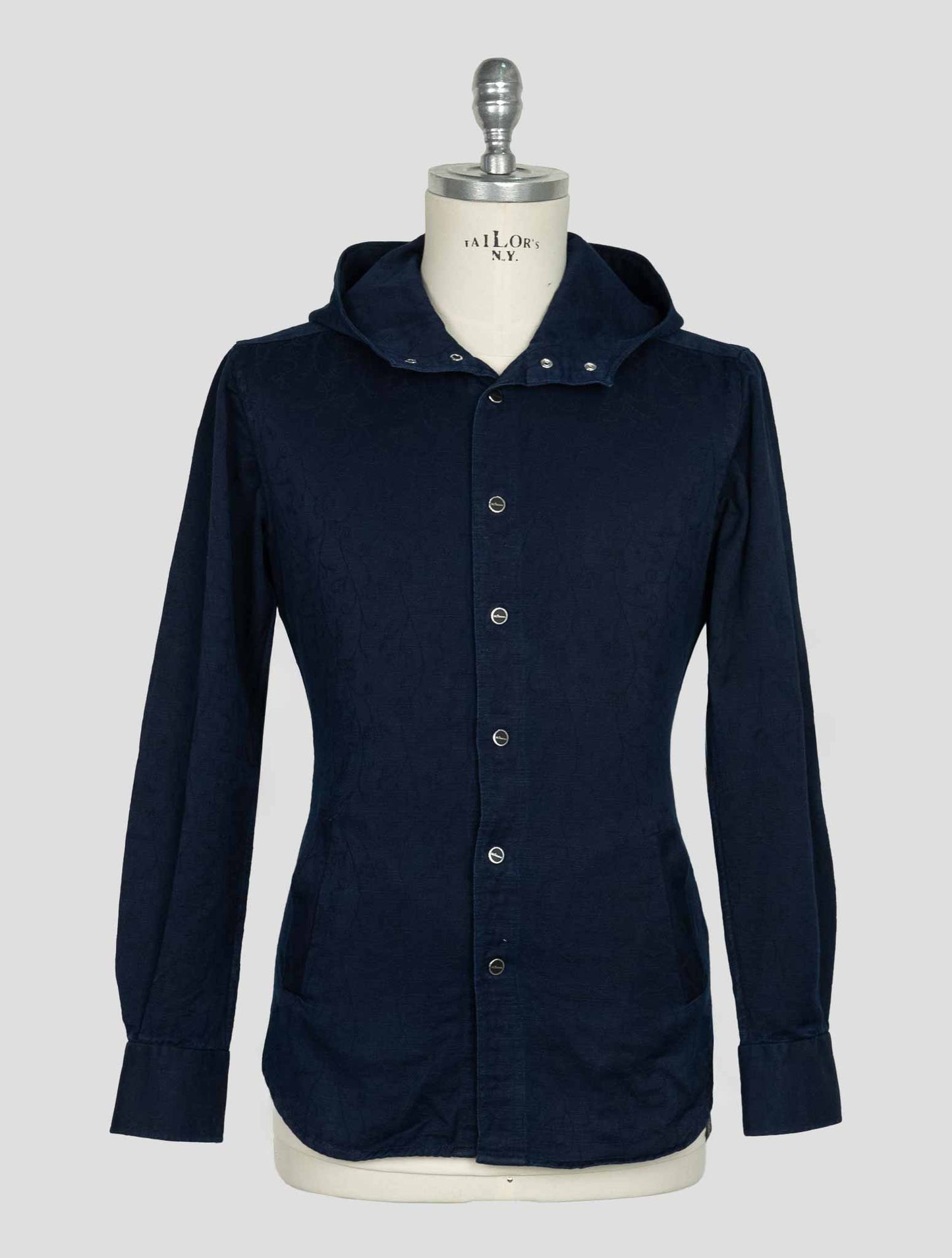 Kiton Blue Cotton Shirt Mariano