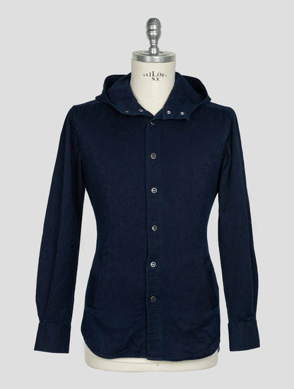Kiton Blue Cotton Shirt Mariano