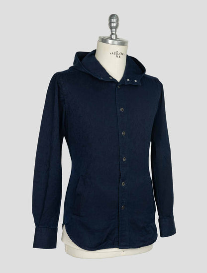 Kiton Blue Cotton Shirt Mariano
