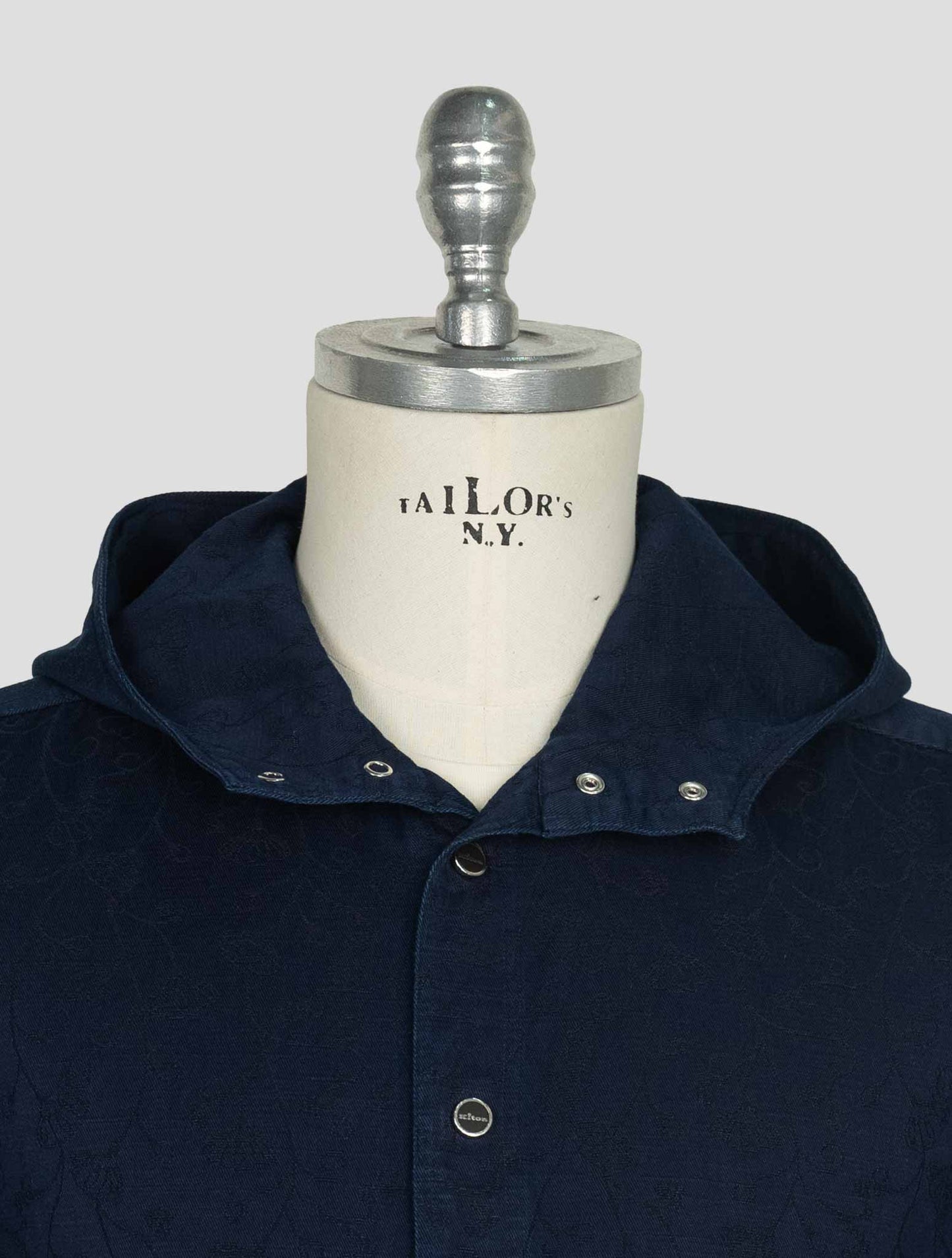 Kiton Blue Cotton Shirt Mariano
