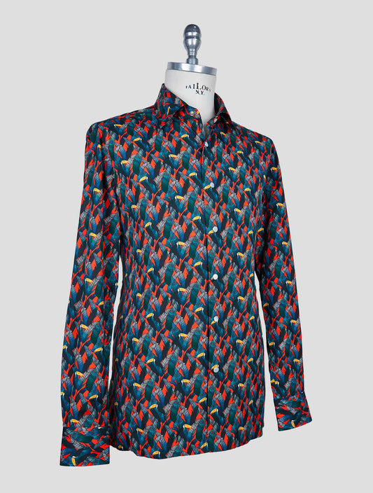 Kiton Multicolor Cotton Shirt