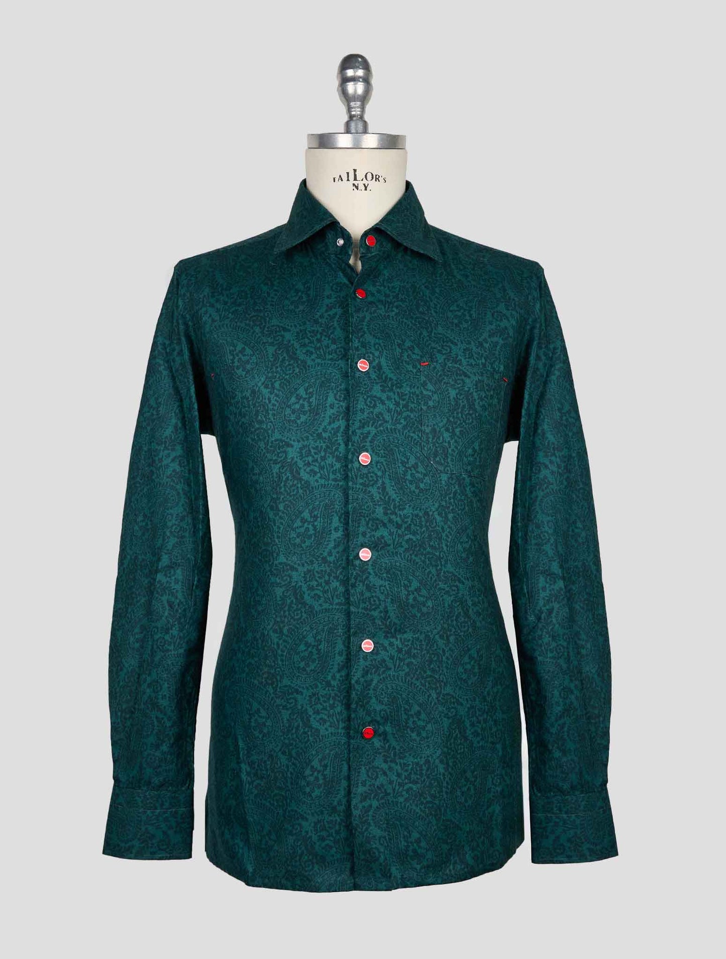 Kiton Green Cotton Shirt