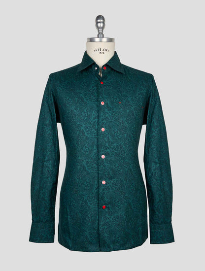 Kiton Green Cotton Shirt