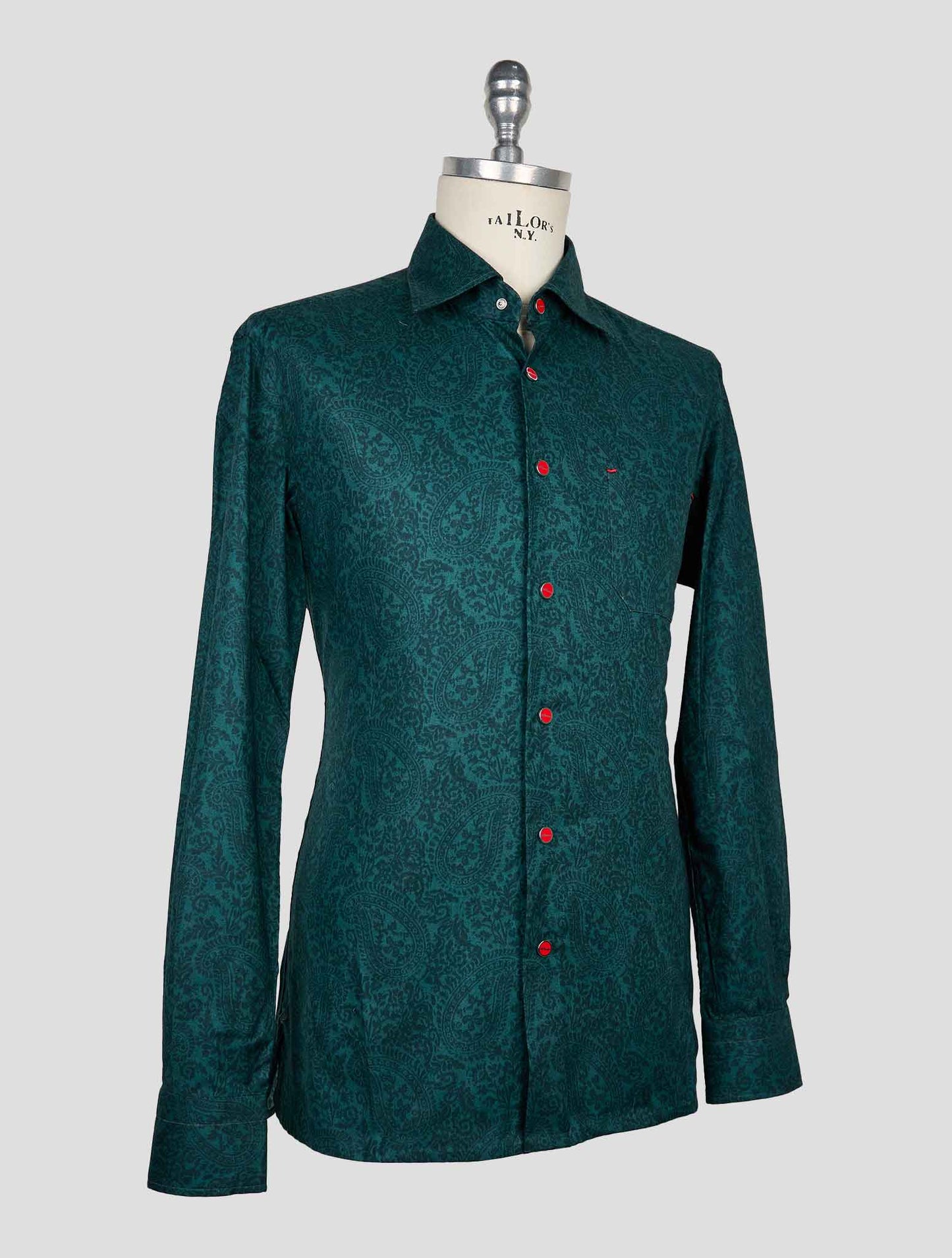 Kiton Green Cotton Shirt