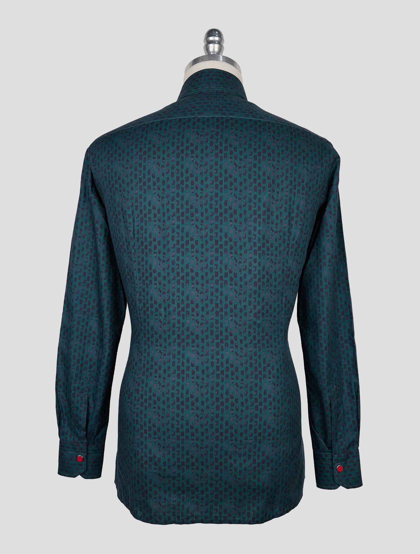 Kiton Green Blue Cotton Shirt
