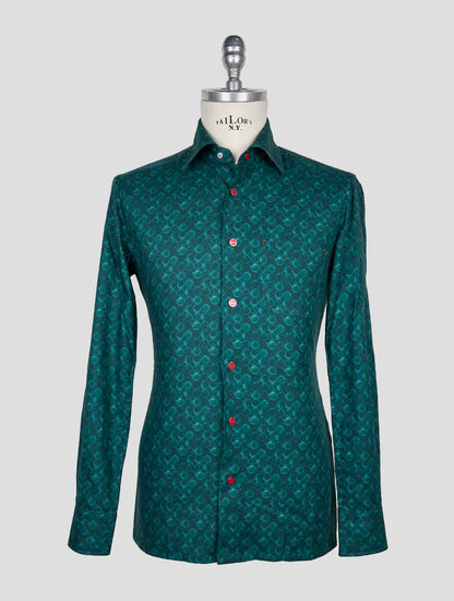 Kiton Green Cotton Shirt