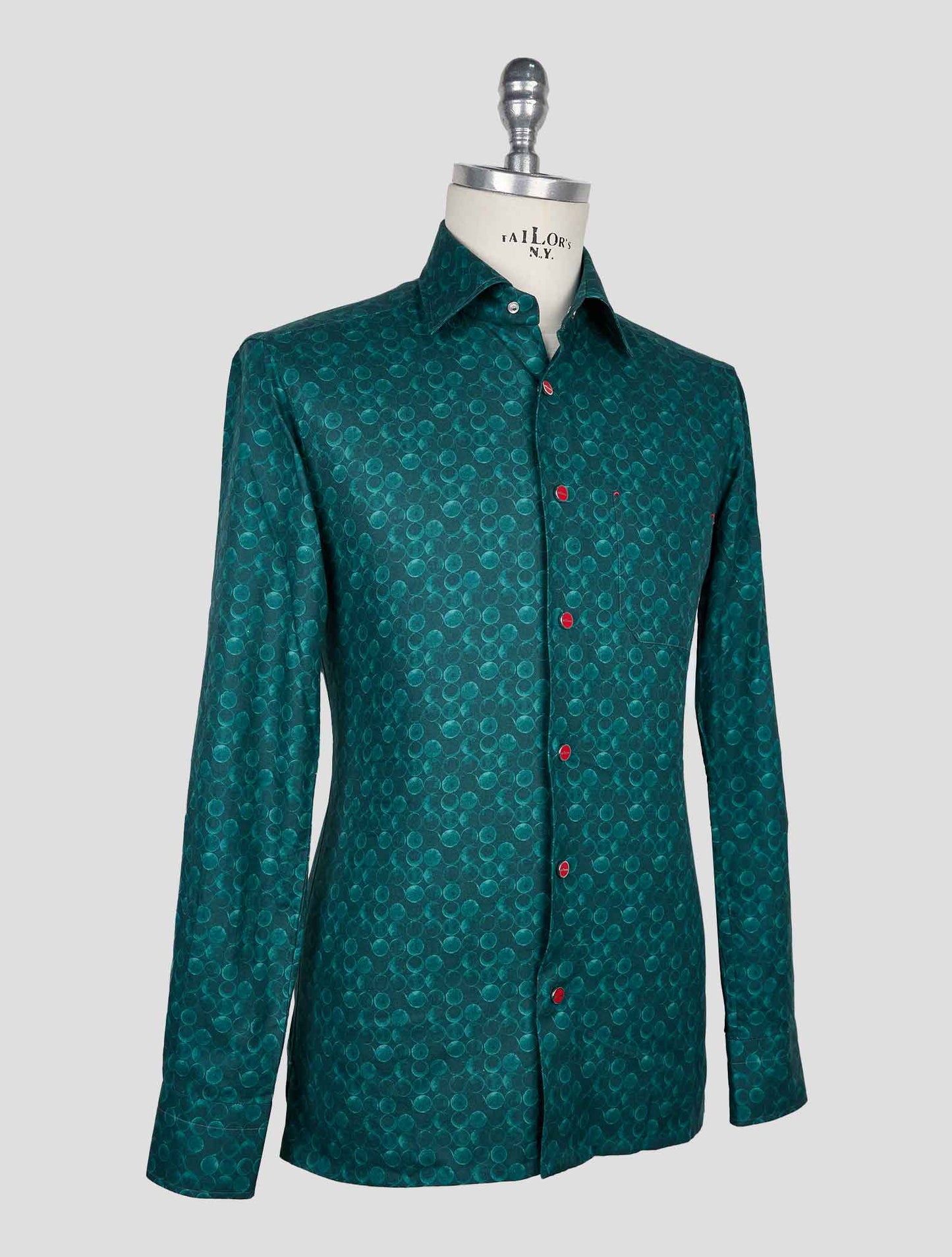 Kiton Green Cotton Shirt