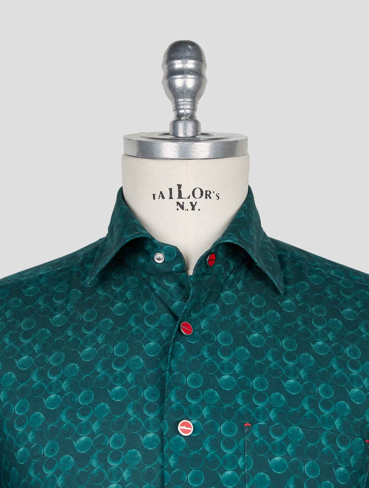 Kiton Green Cotton Shirt
