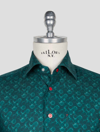 Kiton Green Cotton Shirt