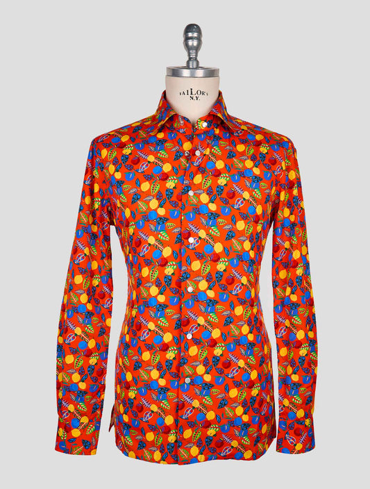 Kiton Multicolor Cotton Shirt