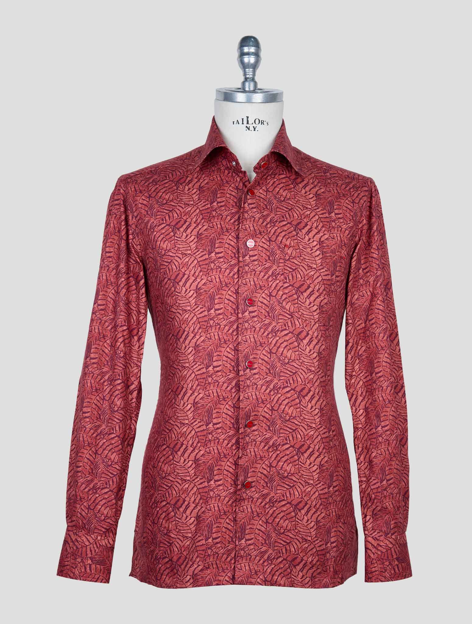 Kiton Red Cotton Shirt