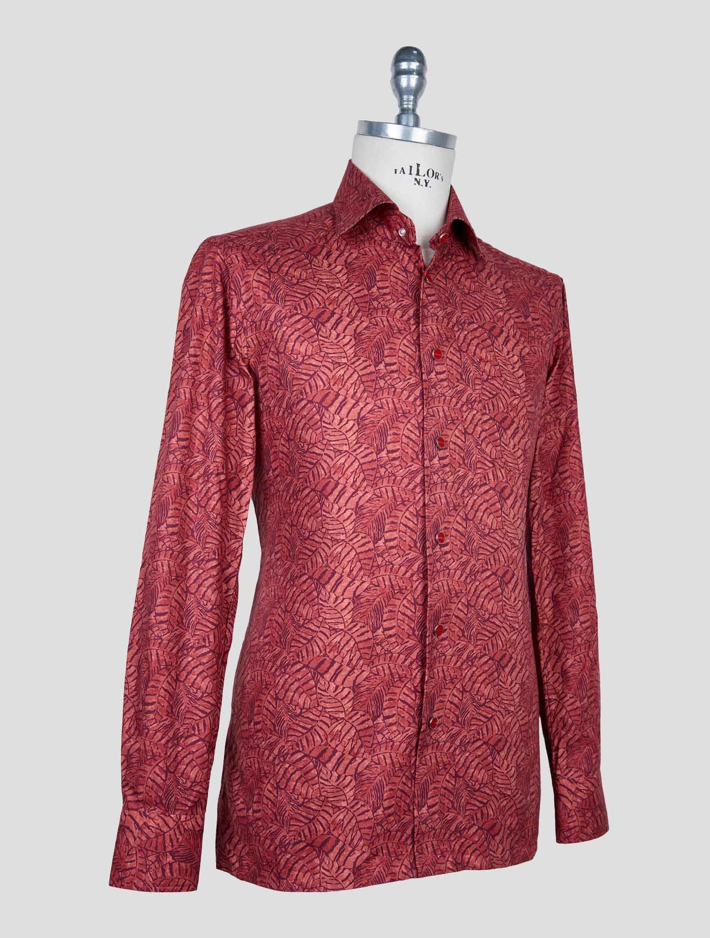 Kiton Red Cotton Shirt