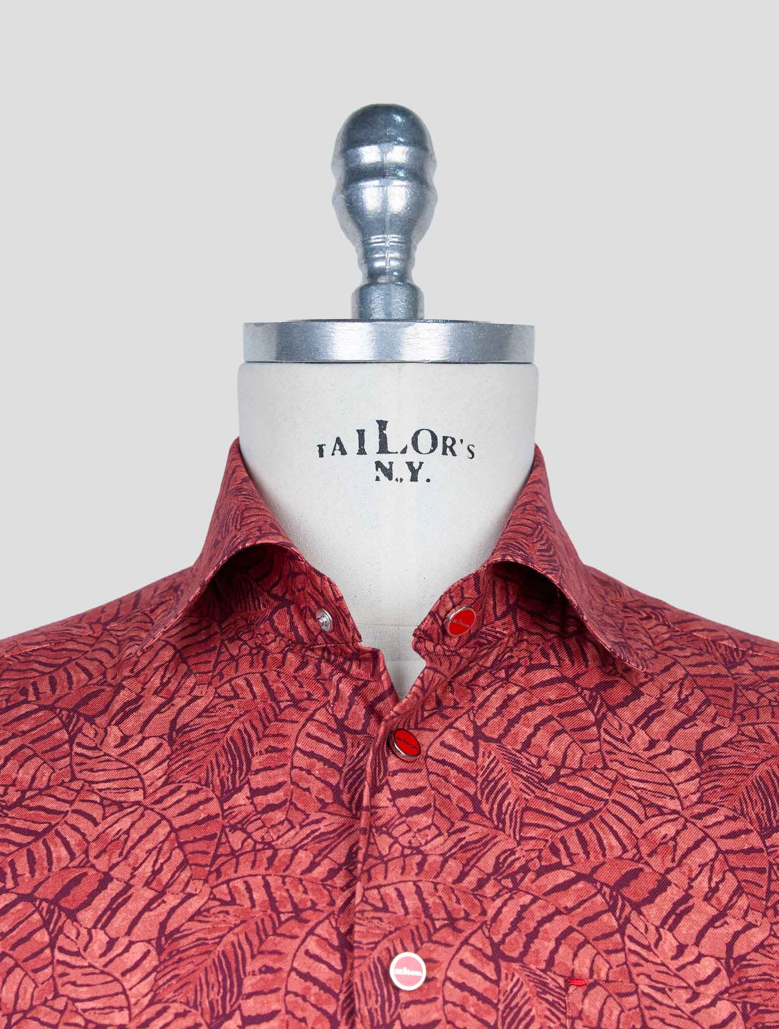 Kiton Red Cotton Shirt