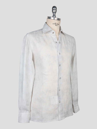 Kiton Gray Linen Shirt