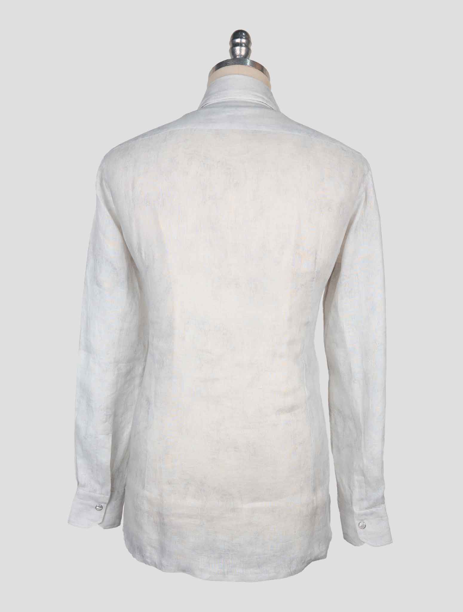 Kiton Gray Linen Shirt